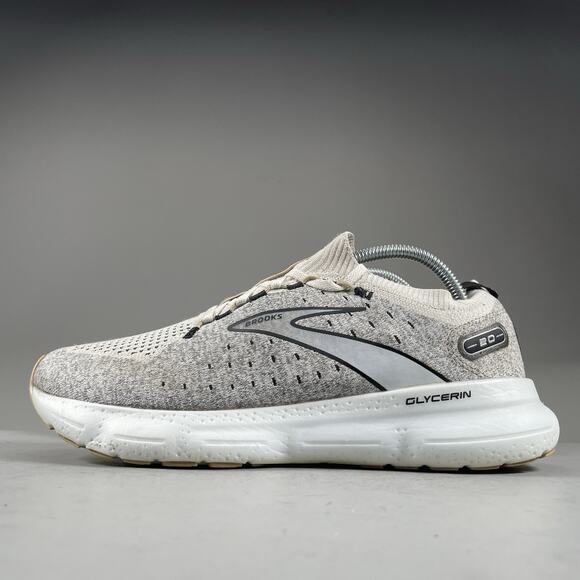 Women’s 11.5 Mens 10 Brooks Glycerin Stealthfit 20 Gray Running Walking Sneakers - Picture 1 of 9